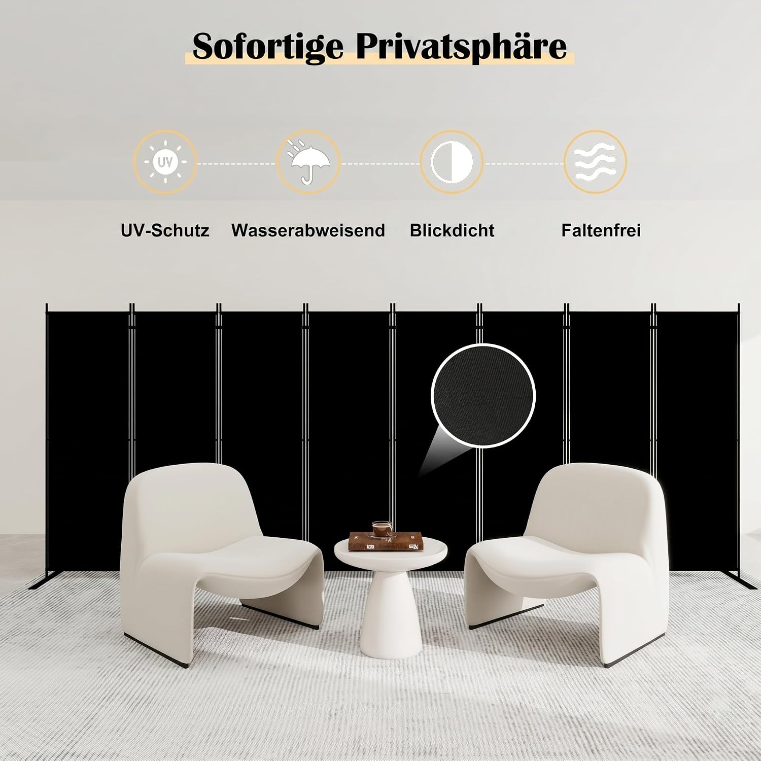 Складная перегородка на 8 пане – обзор и цена Partition Screen Divider