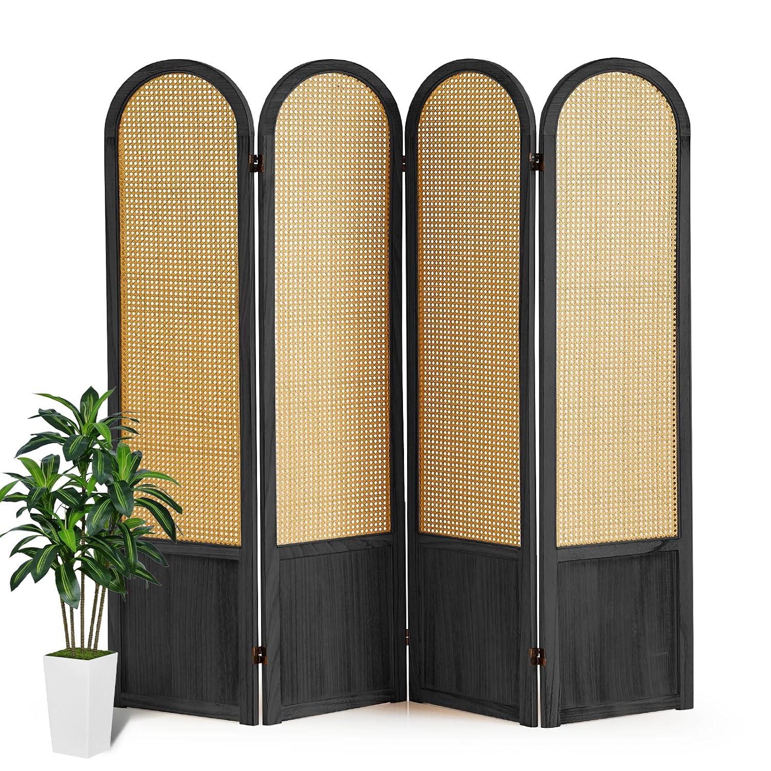 Ротанговая складная перегородк – обзор и цена Partition Screen Divider