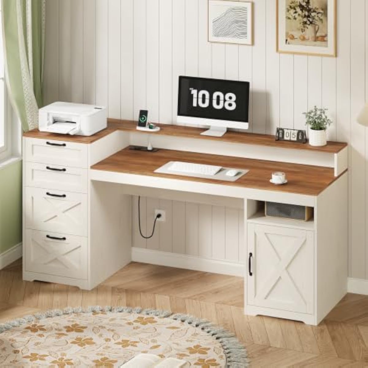 63-дюймовый стол из массива де – обзор и цена Printer Stand