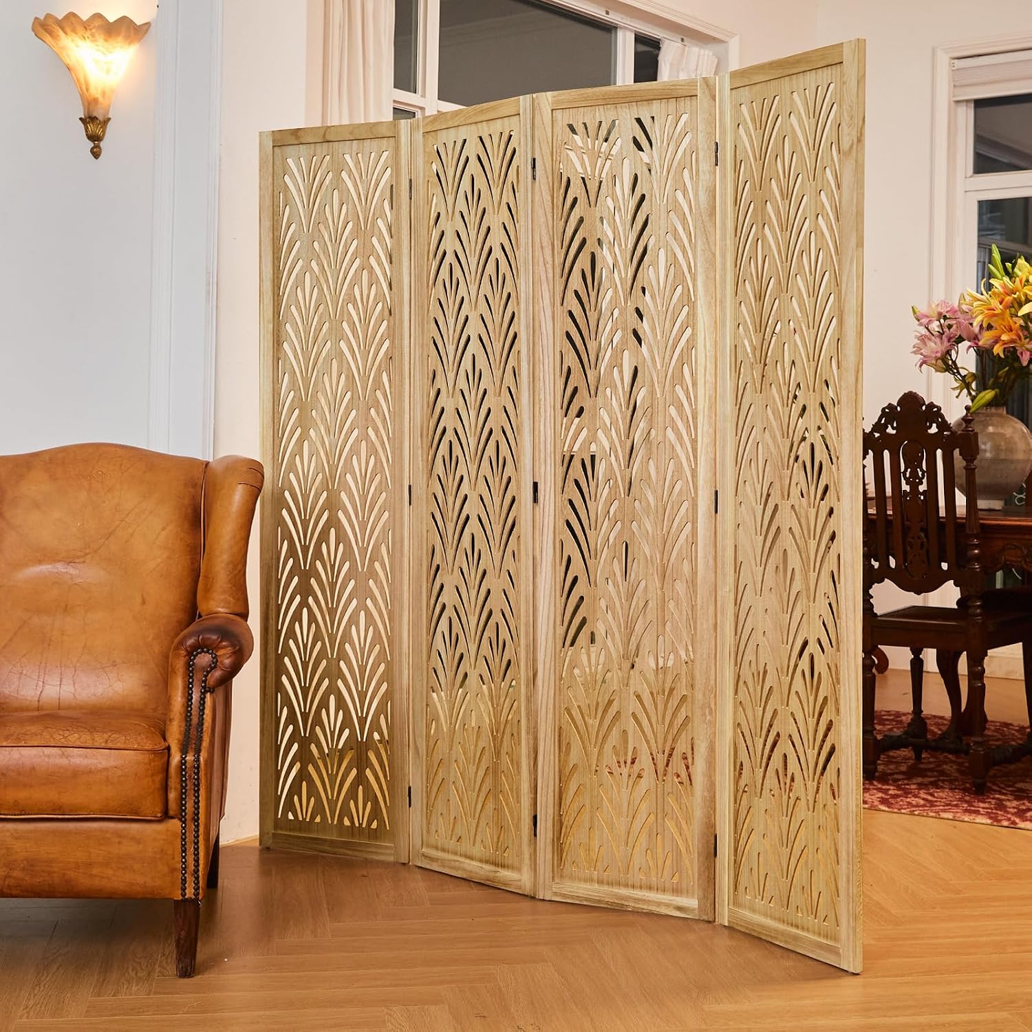 Складная деревянная перегородк – обзор и цена Partition Screen Divider
