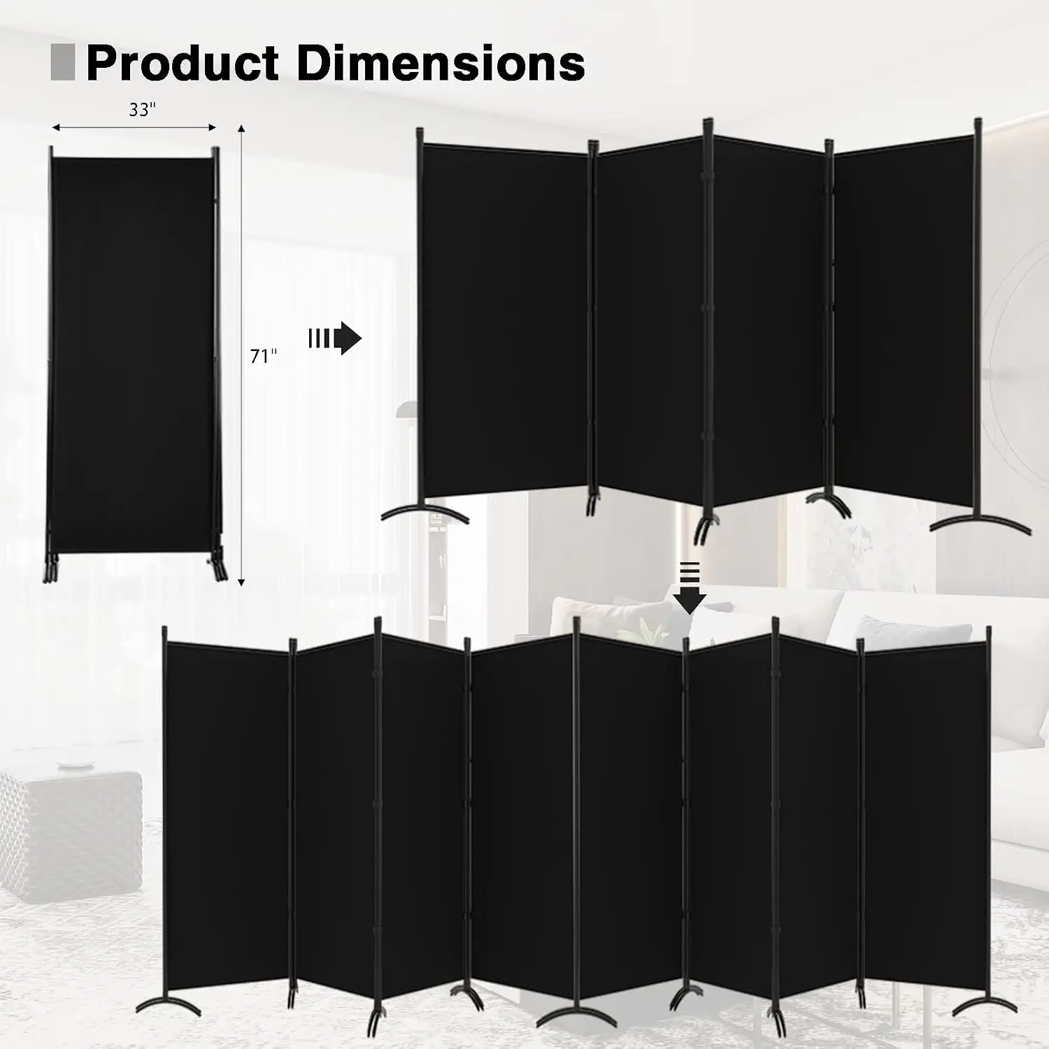 Разделитель комнаты - складные – обзор и цена Partition Screen Divider